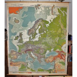 Europe; Physical-Political (Large Pull Down Map)